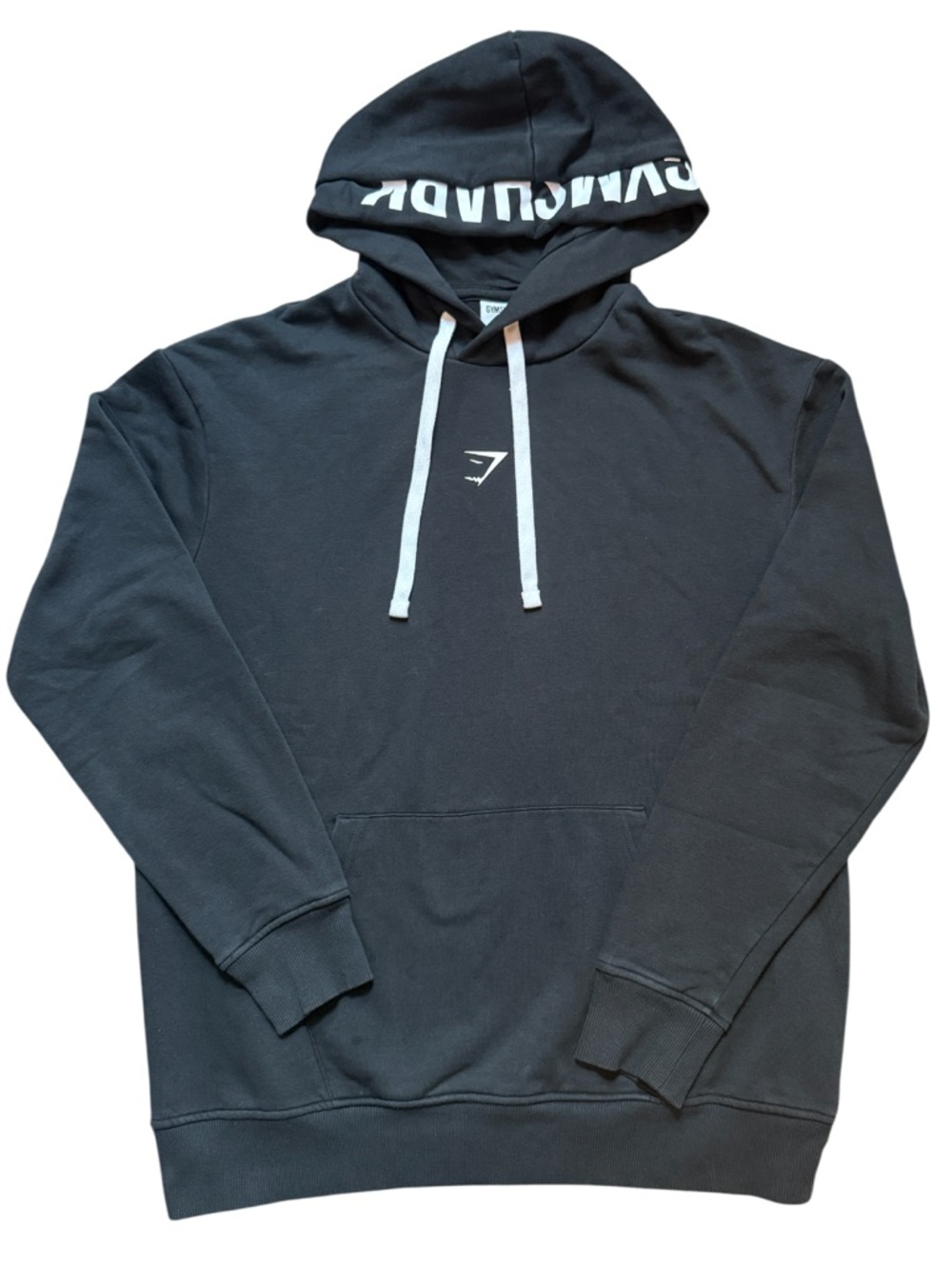 Gymshark Black Crest Wordmark Logo Hoodie Small